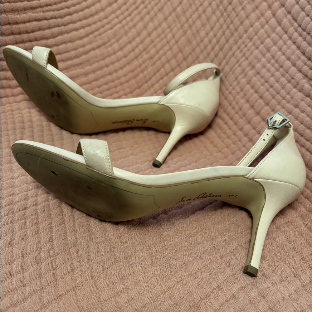 Sam Edelman Patti Nude Leather Ankle Strap Sandals Size 9 - Picture 8 of 12